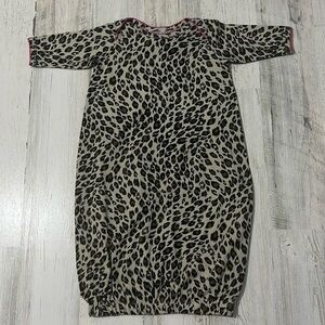 Sage & Lilly Leopard Newborn Sack Dress